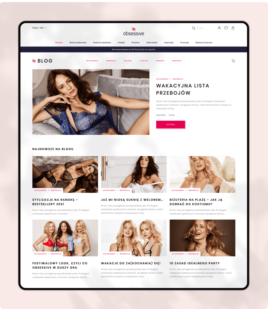 Lingerie Website Design